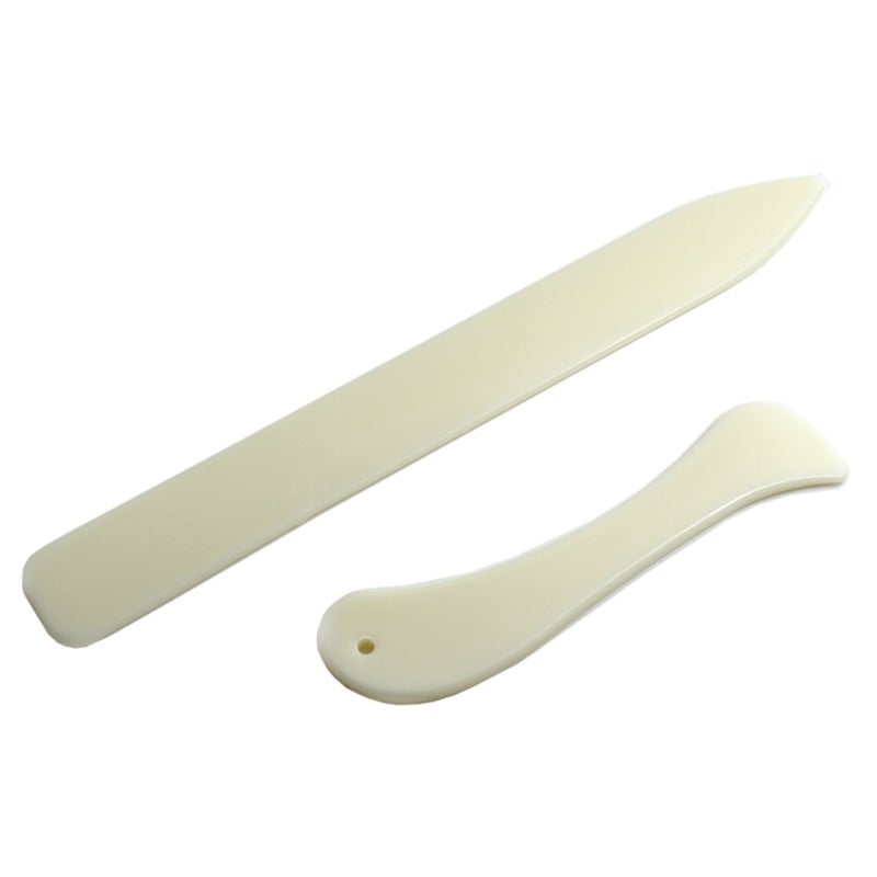 BronaGrand 2 Pieces Bone Folder Paper Creaser Set Scoring Tool for Paper Crafts, Bookbinding, Card Making and Office Supplies - Image 1